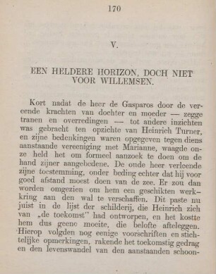 V. Een heldere horizon, doch niet voor Willemsen