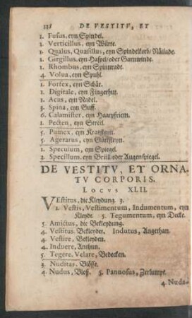 De Vestitu, Et Ornatu Corporis. Locus XLII.