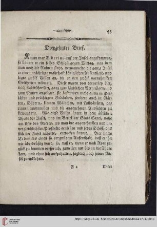 Dreyzehnter Brief