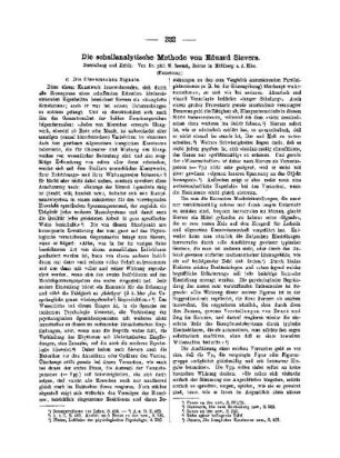 Die schallanalytische Methode von Eduard Sievers