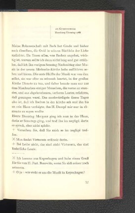 An Gerstenberg Hamburg, Dienstag 1768