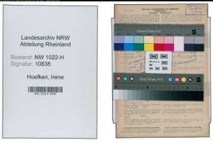 Entnazifizierung Irene Hoefken , geb. 20.12.1890 ()