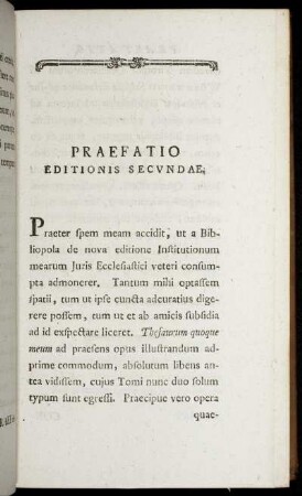 Praefatio Editionis Secundae.