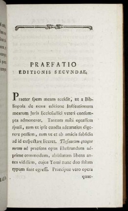 Praefatio Editionis Secundae.