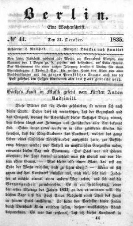 No. 44, 31. October 1835