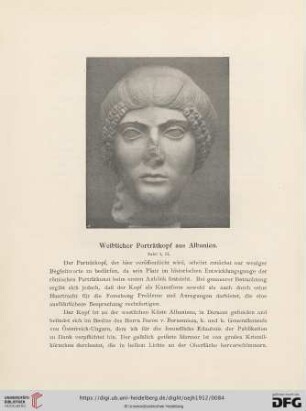 Weiblicher Porträtkopf aus Albanien