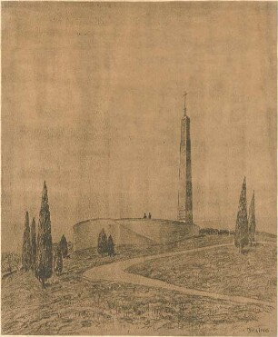 Billing, Hermann; Bühlertal (Baden-Württemberg); Kriegerdenkmal - Perspektivische Ansicht