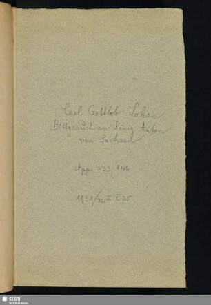 146. Lohse, Carl Gottlob