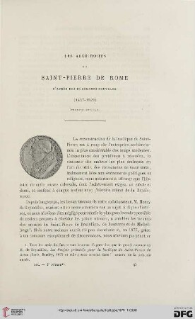 2. Pér. 19.1879: Les architectes de Saint-Pierre de Rome d'après des documents nouveaux, 1 : 1447-1549