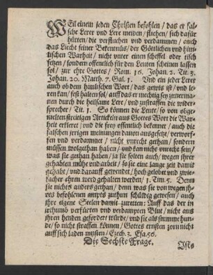 Die Sechste Frage.
