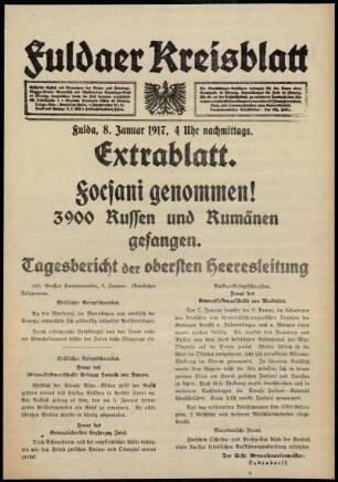 Ausgabe vom Montag, den 08. Januar 1917.