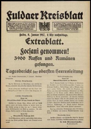 Ausgabe vom Montag, den 08. Januar 1917.