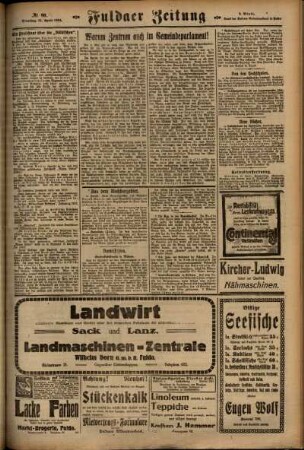 Zweite Ausgabe vom Dienstag, den 15. April 1924.