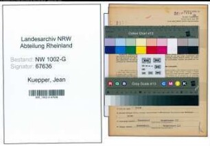 Entnazifizierung Jean Kuepper, geb. 02.10.1885 (Maler)