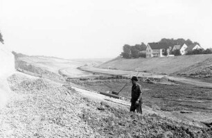 Bau der Kanalbrücke Rednitz und anderer Kanalüberführungen des Main-Donau-Kanals in der Haltung Kriegenbrunn