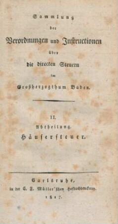 Abth. 2: Häusersteuer