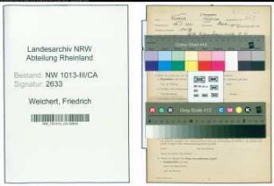 Entnazifizierung Friedrich Weichert , geb. 27.01.1880 (Waschmeister)