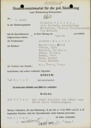 Müller, Karoline