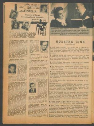 Sta. Mariofelia, directora del correo cinematográfico de Ondania