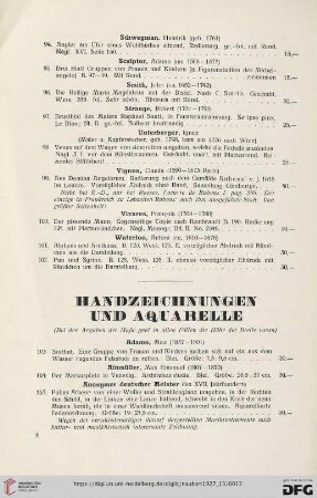 Handzeichnungen und Aquarelle (Nr. 103 - 150)