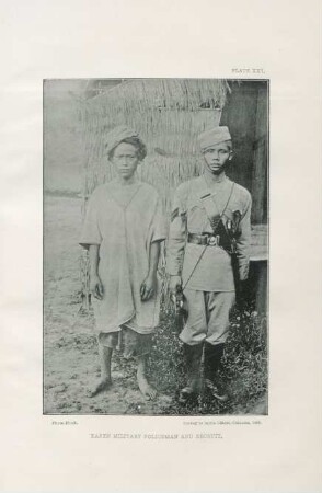 Plate XXI. Karen military policemen and recruit