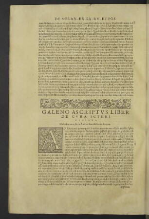 Galeno ascriptus liber de cura icteri censura