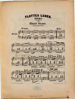 Flottes Leben : Polka française für Pianoforte ; op. 115