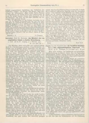 79-80 [Rezension] Schneider, Hermann, „Das Märchen“, eine neu aufgeschlossene Urkunde zu Goethes Weltanschauung. 1. u. 2. Aufl