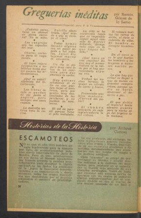 Escamoteos : Historias de la historia