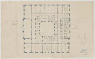 Thiersch, Friedrich von; München; Haus für Handel und Gewerbe - Grundriss 2. OG, Grundriss 3. OG