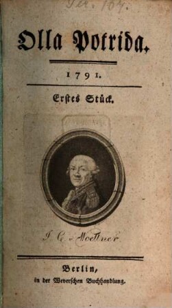 Olla potrida : eine Quartalschrift. 1791, 1791