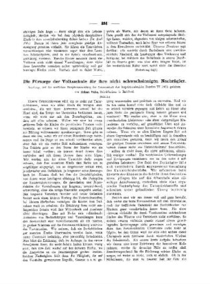 Die Fürsorge der Volksschule für ihre nicht schwachsinnigen Nachzügler : (Schluss)