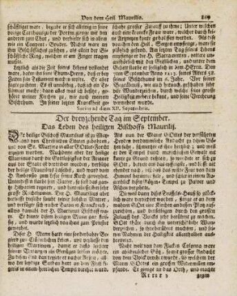 Der dreyzehende Tag im September