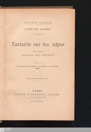 Tartarin sur les Alpes : nouveaux exploits du héros tarasconnais