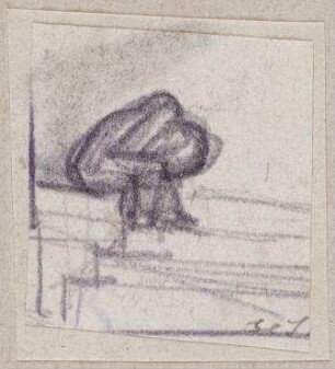 Schlafender auf Treppe