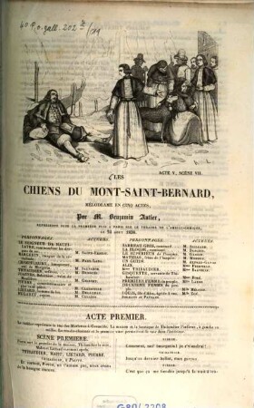 Les chiens du Mont-Saint-Bernard : Mélodrame en cinq actes