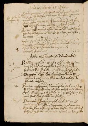 Winterhalbjahr 1587/1588. Rektorat Georg Hamberger