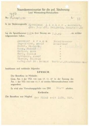 Aicher, Hyronimus