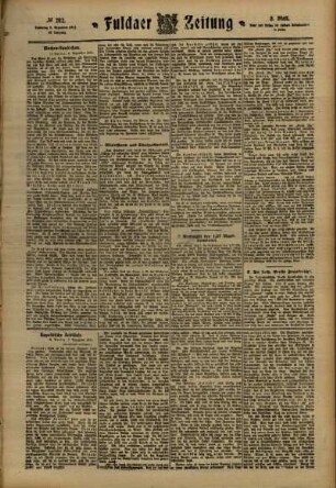 Dritte Ausgabe vom Samstag, den 09. Dezember 1911.