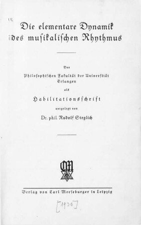 Die elementare Dynamik des musikalischen Rhythmus