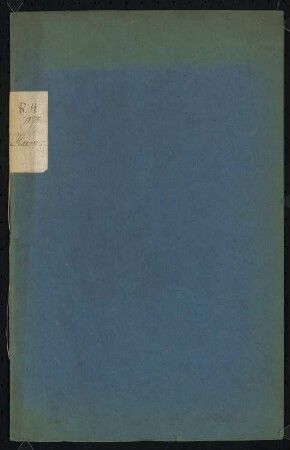 Landesbibliothek Schinkelwettbewerb 1869. Reisebericht Ludwig Heim: Reisebericht