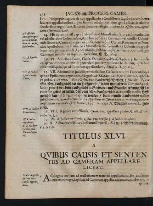 Titulus XLVI. A Qvibus Causis Et Sententiis Ad Cameram Appellare Liceat.