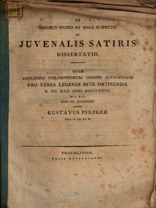 De versibus spuriis et male suspectis in Iuvenalis Satiris