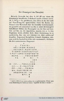7: Der Zwanzigstel des Thrasybul