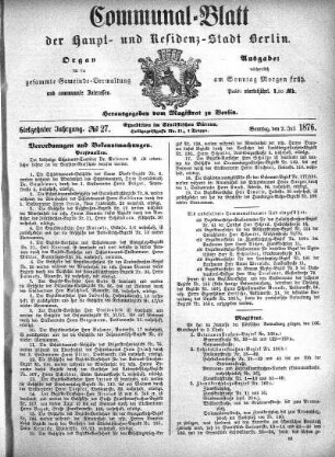 1876,27: No. 27, 2. Juli 1876