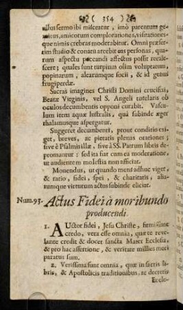 354-366, Num.93. Actus Fidei à moribundo producendi. - Num.95. Actus amoris.