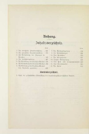 Anhang. Inhaltsverzeichnis