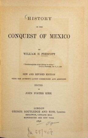 History of the conquest of Mexico