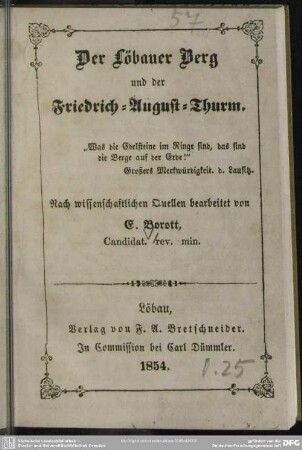 Der Löbauer Berg und der Friedrich-August-Thurm