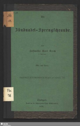 Die Zündnadel-Sprengschraube